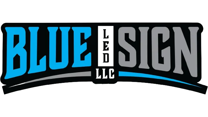 Blue LED Sign